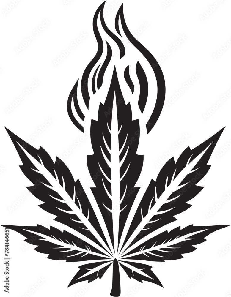 Fototapeta premium Pot Palace Cannabis Emblem Design Ganja Genesis Herbal Icon Symbol