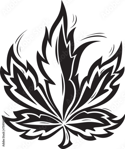Mary Jane Majesty Cannabis Leaf Emblem Kush Kingdom Vector Marijuana Leaf Iconic Design