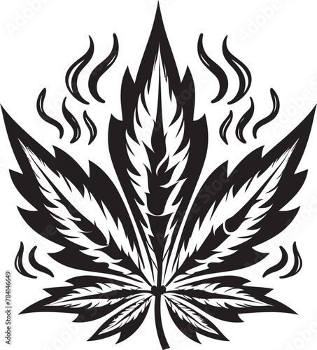 Dank Dynasty Cannabis Emblematic Icon Blissful Bud Herbal Icon Design photo