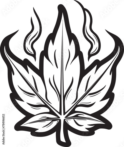 Bud Bounty Herbal Logo Symbol Weed Wisdom Vector Marijuana Leaf Iconic Emblem photo