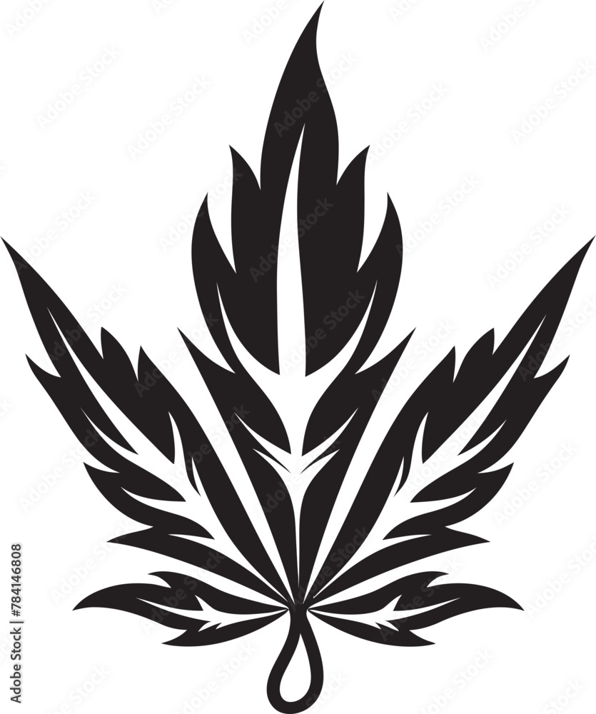 Pot Palace Herbal Emblematic Emblem Ganja Genesis Vector Marijuana Leaf Icon Emblem