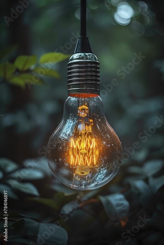 Amidst the shadows, a solitary light bulb reveals the path to understanding within the veil of obscurity.