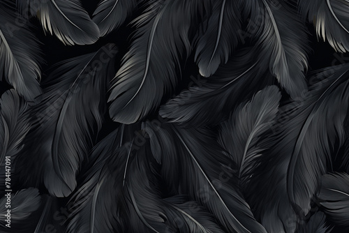 Dark feathers illustration pattern_black feathers pattern_black feathers art  