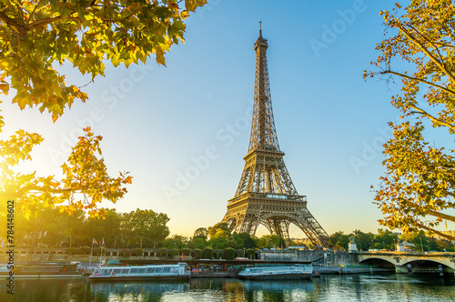A beautiful picture of the Eiffel Tower in Paris, the capital of France, with a wonderful background in wonderful natural colors © Ibrahim