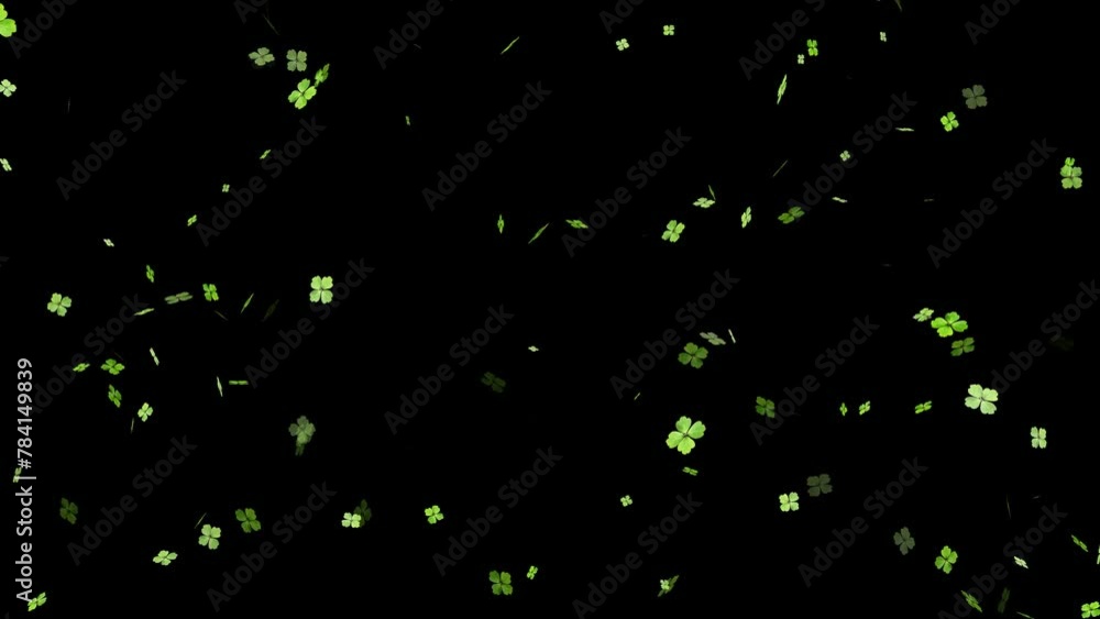 Close up of a Shamrock Animated on blurred background, Flying clover leaves. St Patrick Day,
shamrock patricks day, Four leaf clover flying - seamless looping animation, Close up of a Shamrock Animated on blurred background, Flying clover leaves. St Patrick Day,
shamrock patricks day, Four leaf clover flying - seamless looping animation,