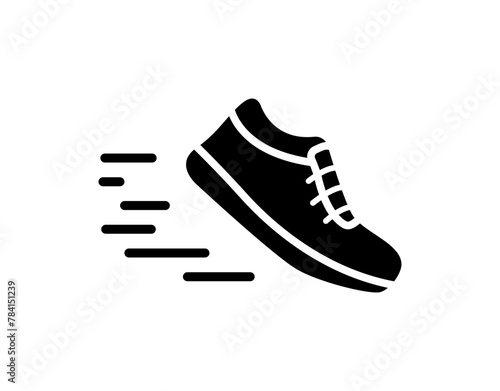 Running shoe icon. Run icon.