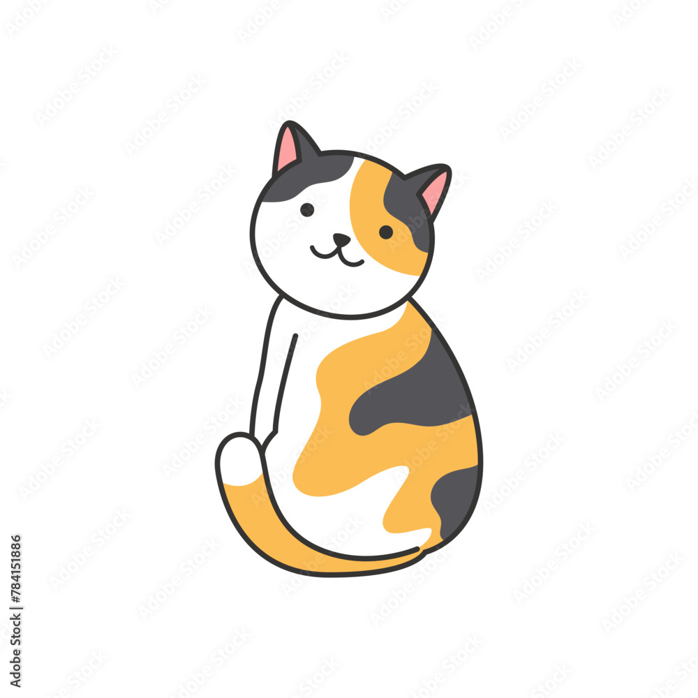 cute cat cartoon vector illustration. cute cat cartoon vector illustration.