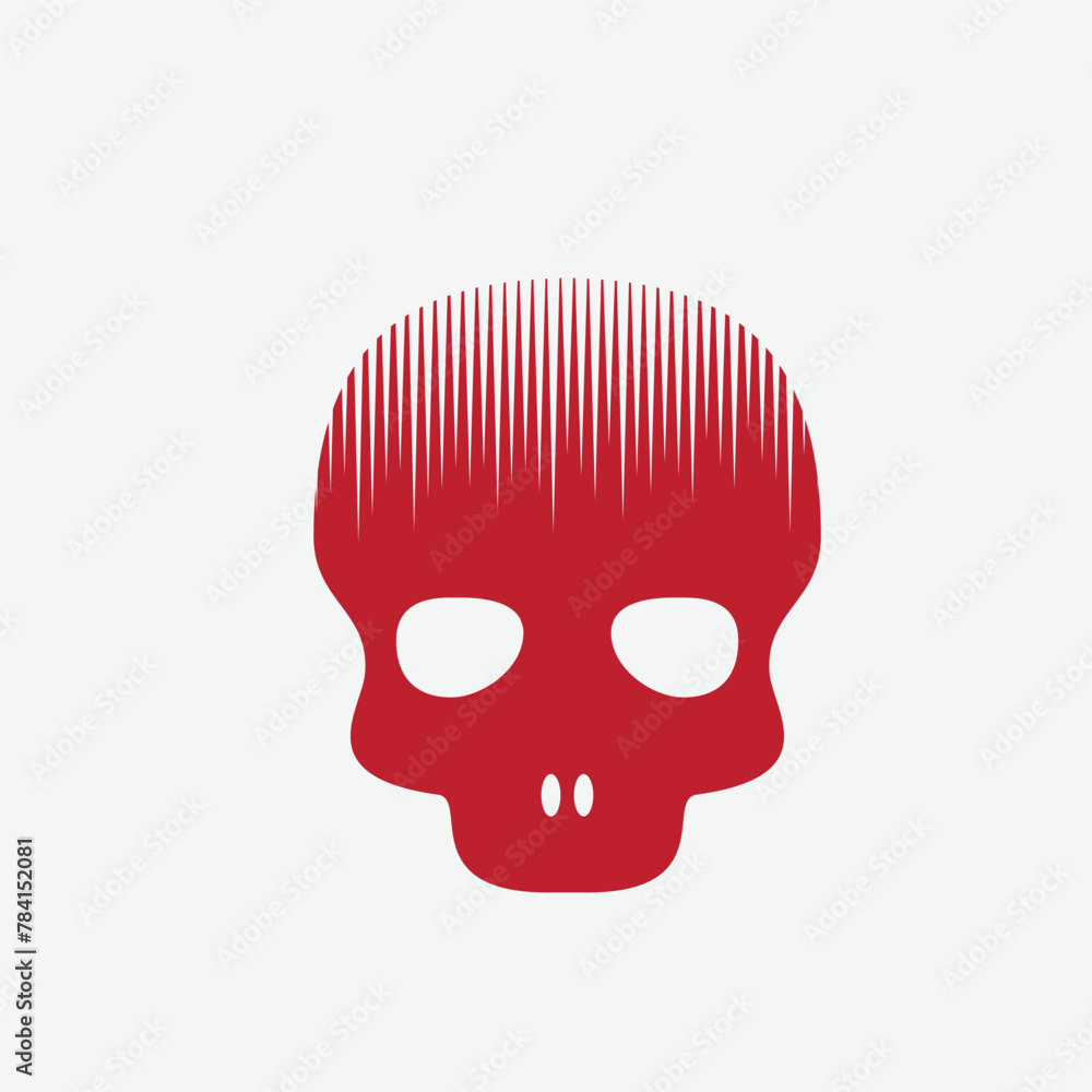Fototapeta premium Pirate skull icon vector logo design template flat style