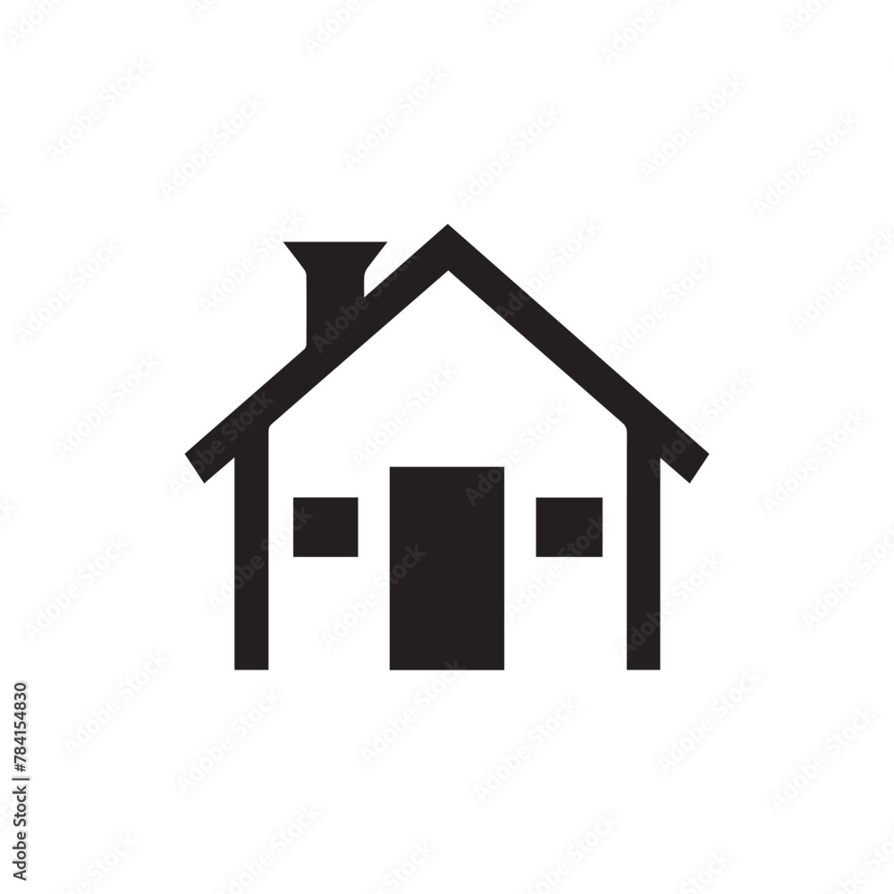House icon. Black House icon on white background. Vector illustration House icon. Black House icon on white background. Vector illustration