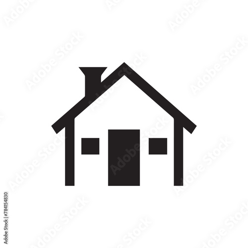 House icon. Black House icon on white background. Vector illustration
