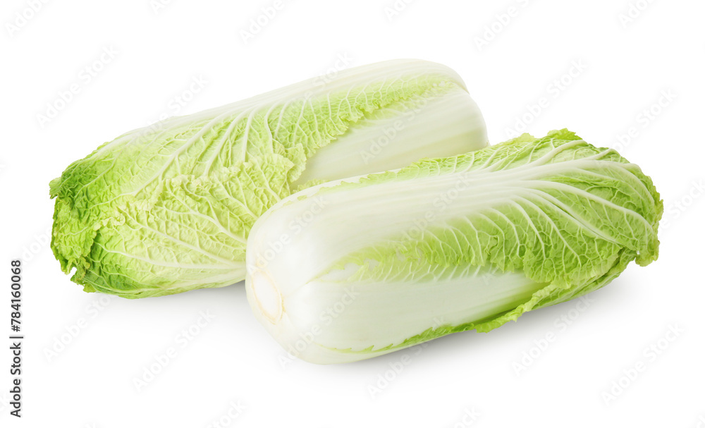 Fresh ripe Chinese cabbages isolated on white Fresh ripe Chinese cabbages isolated on white