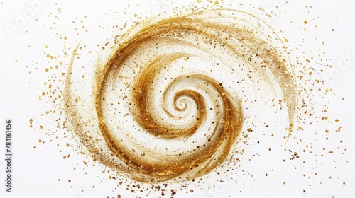 Sparkly Golden Whirlpool Design 