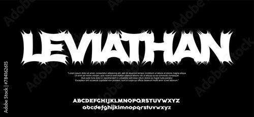 Modern Bold Heavy Font. Typography urban style alphabet fonts for fashion, sport, technology, digital, movie, logo design, vector illustration