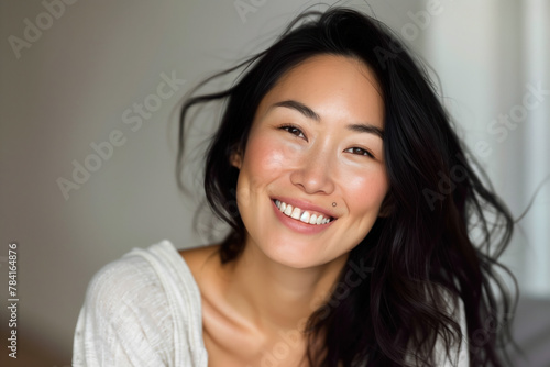 Portrait Photo of a Beautiful Asian Woman, Generative AI