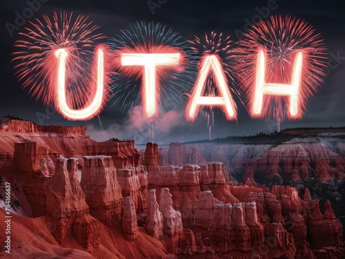 Desert Spectacle: Fireworks and Starry Letters Above Utah Canyons