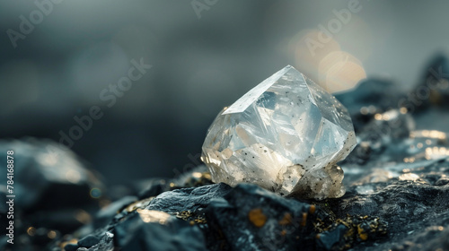 rough raw diamond in the nature