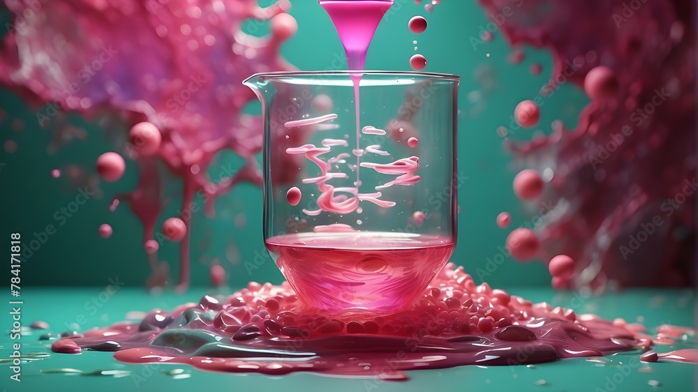 Pink Experiment An artistic interpretation of a lab experiment featuring a separation ...