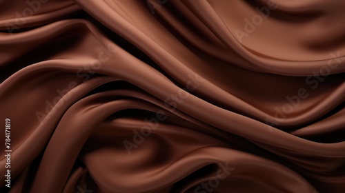 Dark chocolate brown background with soft delicate folds