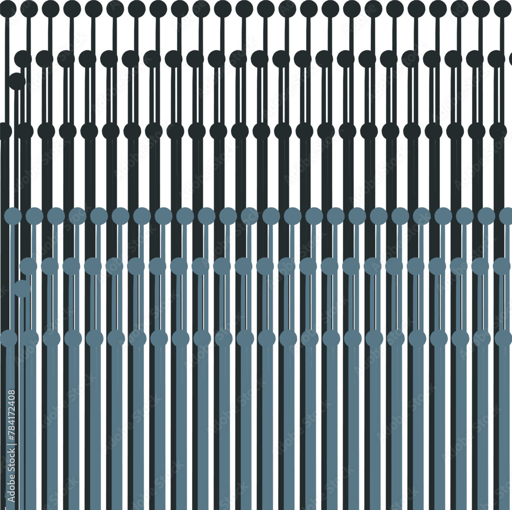 Vertical lines with thickenings at the ends form a texture. Vertical lines with thickenings at the ends form a texture.
