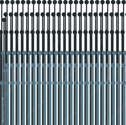 Vertical lines with thickenings at the ends form a texture.