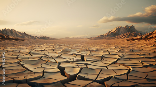 Barren landscape dry photo