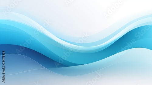 A clean and modern business abstract flat wavy background, offering plenty of copy space for customization in presentations. photo