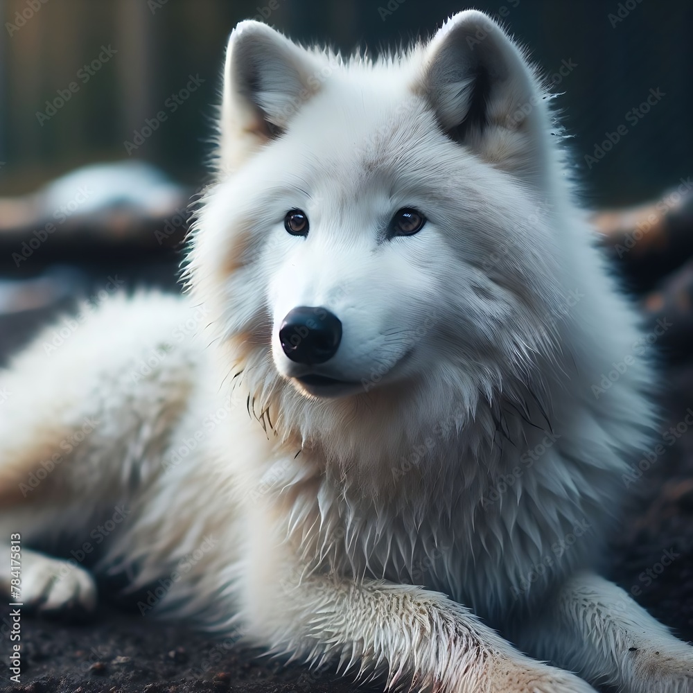 Beautiful polar White Wolf