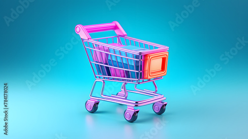 Online Shopping Cart icon 3d