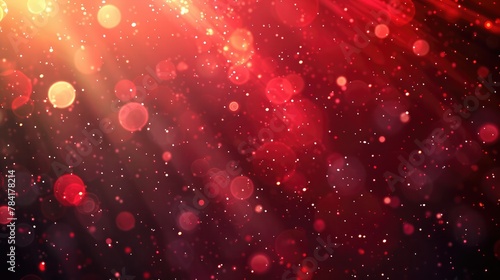 Abstract glowing bokeh red color background design vector