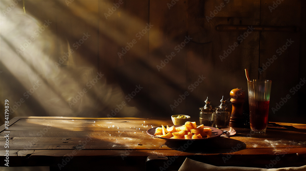 Oden on a wooden dining table