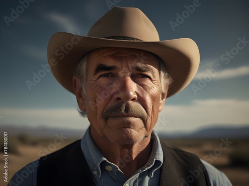 Retrato intimista a un viejo granjero del sur de stad