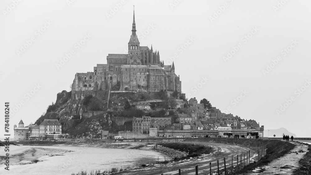 Mont saint michel, France - April 25 2013: Mont Saint Michel in Normandy France