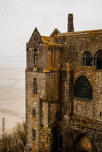 Mont Saint Michel, France - April 23 2013: The Mont Saint Michel Abby in France