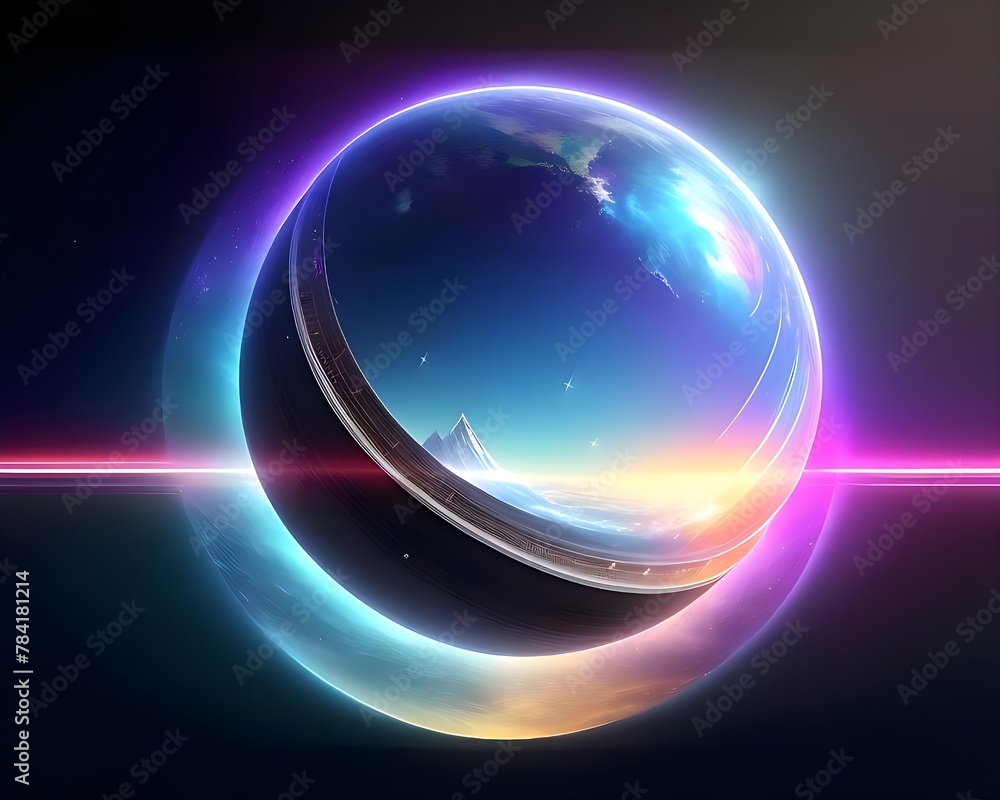 Obraz premium earth and moon