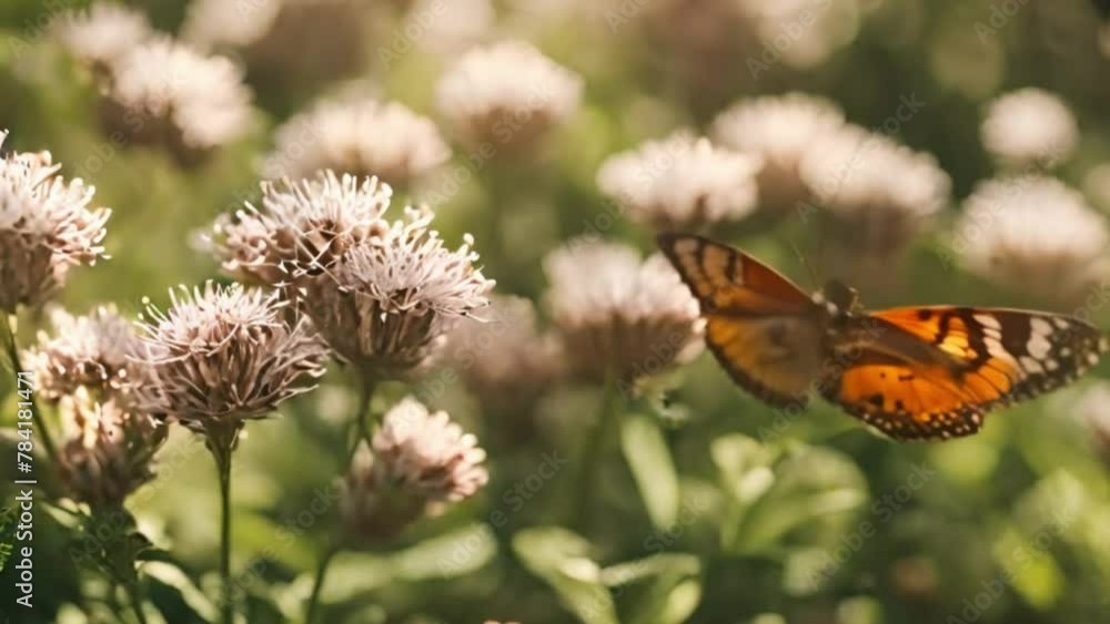 butterflies in a beautiful flower garden butterflies in a beautiful flower garden