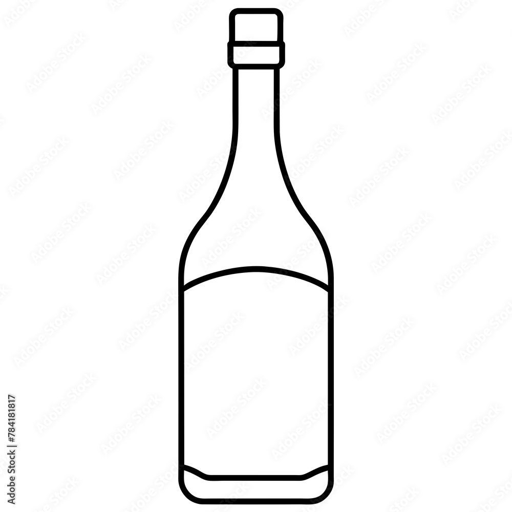 empty wine bottle Line art kid's coloring page empty wine bottle Line art kid's coloring page