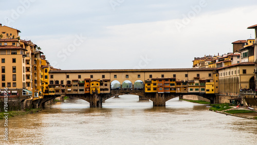 Florence, Italy - May 12 2013: The Florene cityscape from the Arno River photo