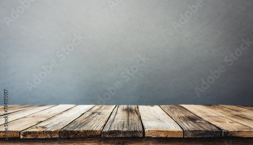 Abstract empty gray background with empty table top