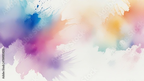 abstract spalsh colorfull watercolor paint background illustrtaion photo