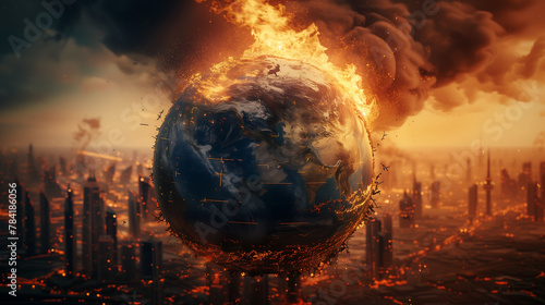 Conceptual Art: Depicting Earth's Destruction from Global Finance