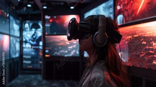 Next-gen gaming room with integrated VR and immersive tech