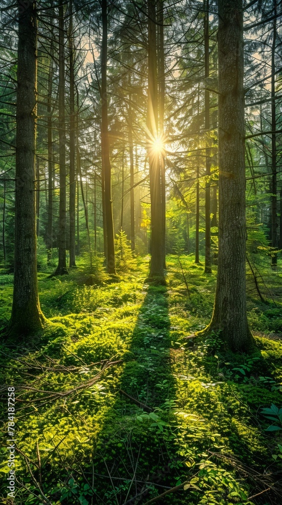Obraz premium Investing in Mutual Funds with Wilderness Conservation themes, preserving wilds in soft background