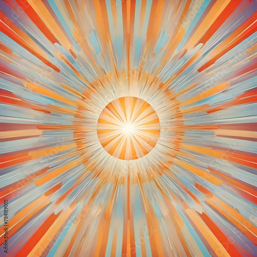 Abstract circular geometric background Starburst dynamic lines or rays