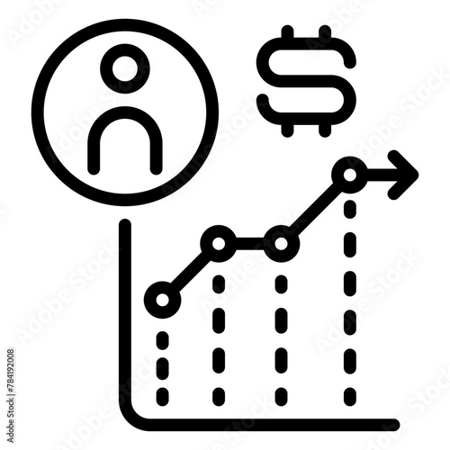 Accounting icon, line icon style