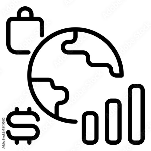Economics icon, line icon style