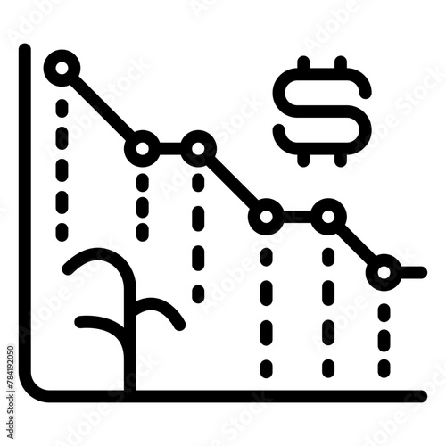 Loss icon, line icon style