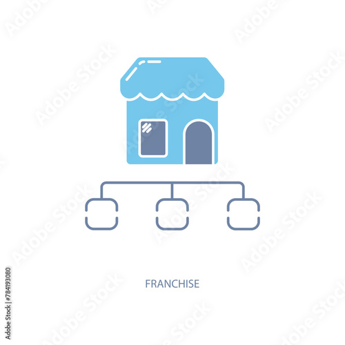franchise concept line icon. Simple element illustration. franchise concept outline symbol design.