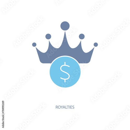 royalties concept line icon. Simple element illustration. royalties concept outline symbol design.