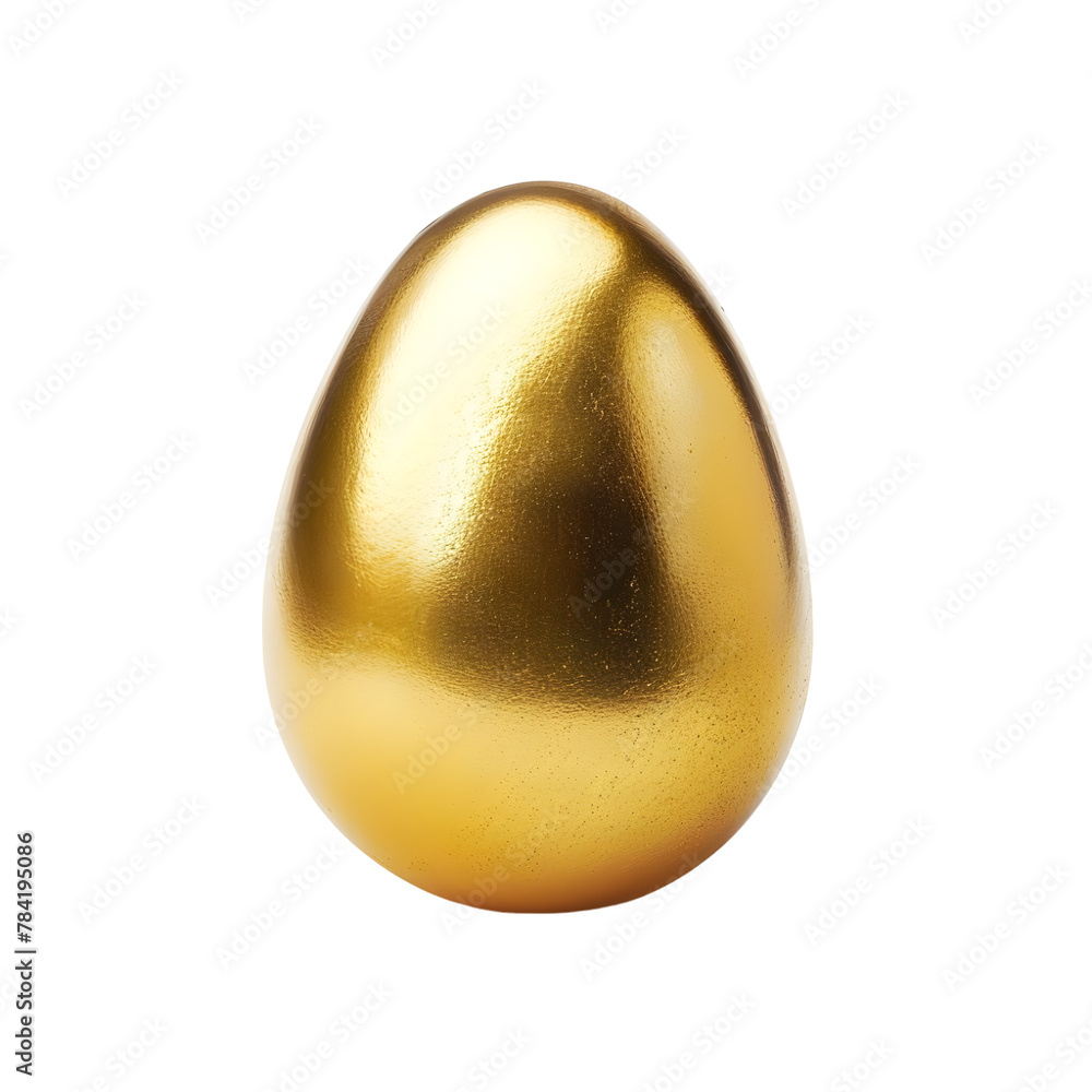 Beautiful one big realistic 3D Easter egg painted on gold with soft shadows isolated on alpha background - high quality greeting card template with amazing shiny surface Beautiful one big realistic 3D Easter egg painted on gold with soft shadows isolated on alpha background - high quality greeting card template with amazing shiny surface