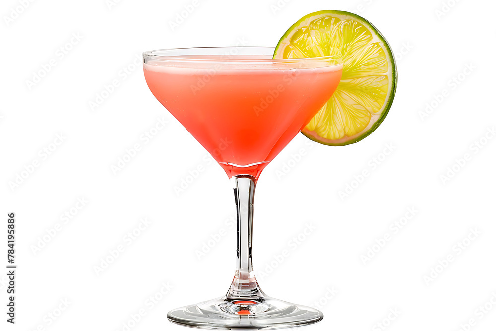 Classic daiquiri cocktail isolated on white background